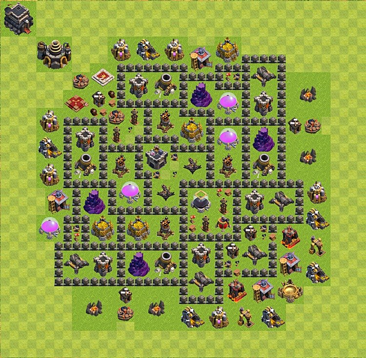 Base plan TH9 (design / layout) for Farming, #63