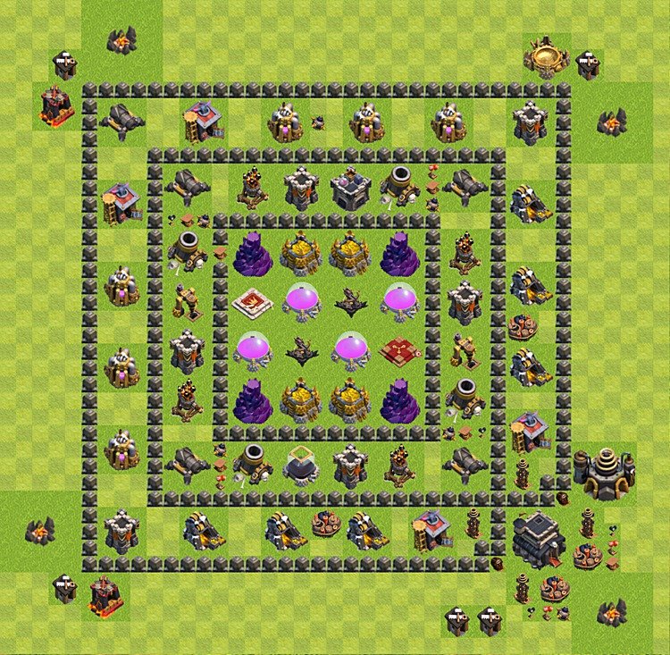 Base plan TH9 (design / layout) for Farming, #7