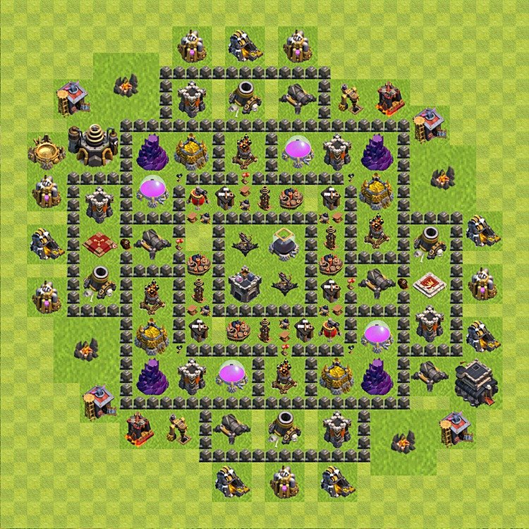 Base plan TH9 (design / layout) for Farming, #71