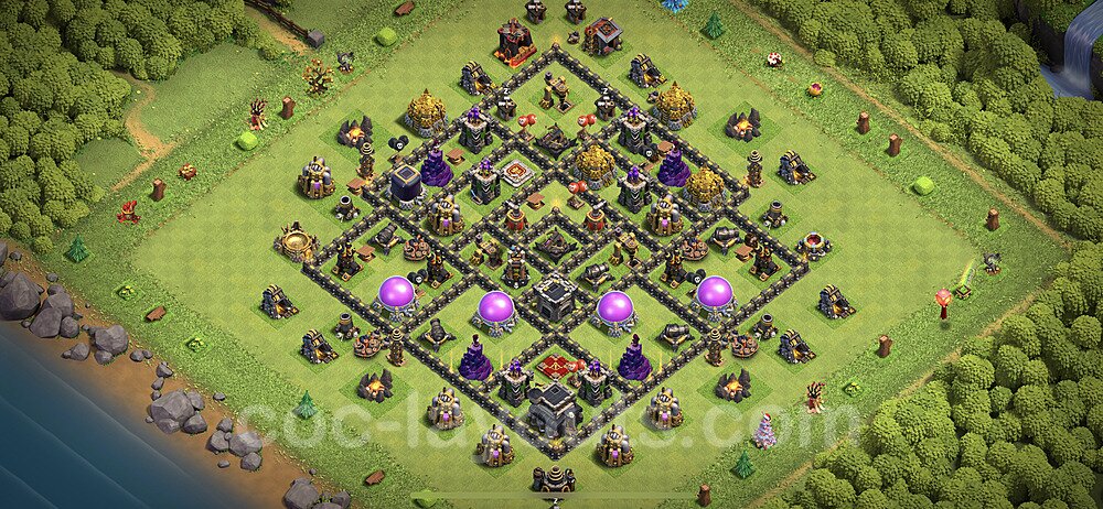 Base plan TH9 (design / layout) with Link for Farming 2020, #93