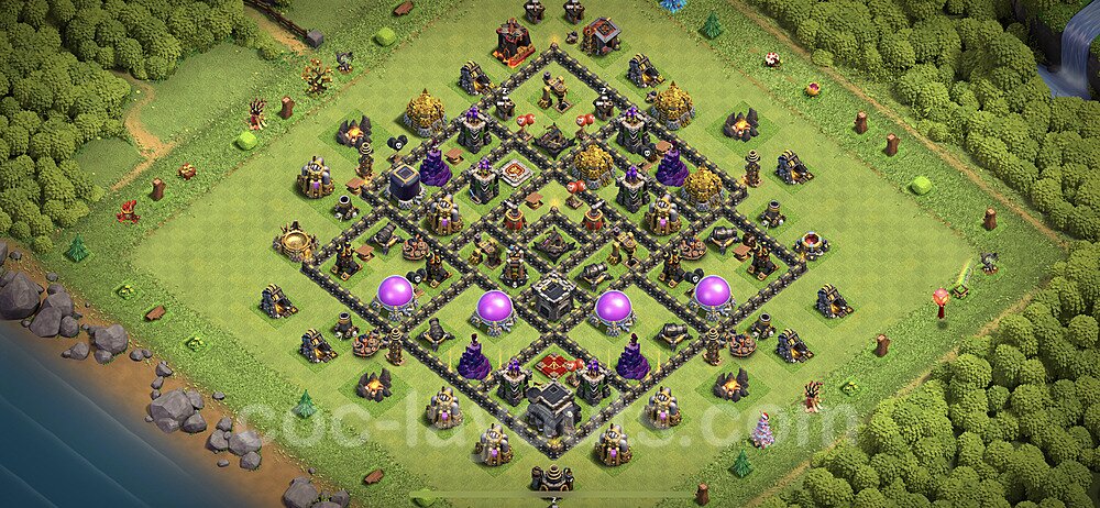 Base plan TH9 (design / layout) with Link for Farming 2023, #93