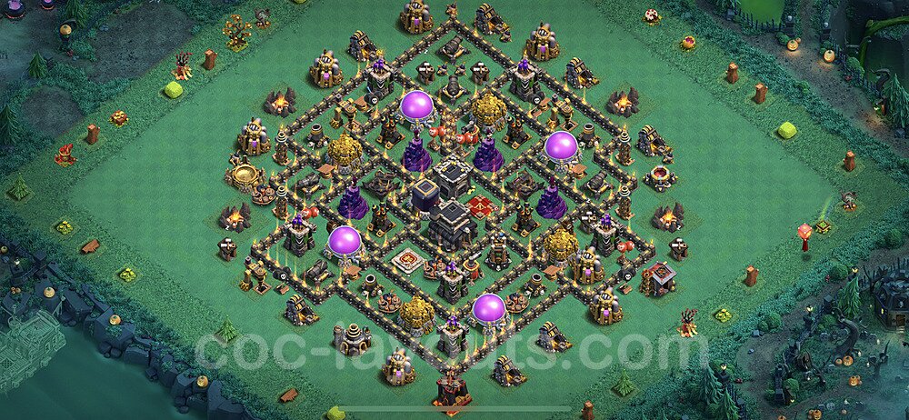 Base plan TH9 (design / layout) with Link, Anti Everything, Hybrid for Farming 2023, #94