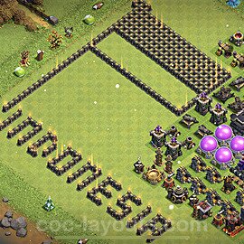 TH9 Funny Troll Base Plan with Link, Copy Town Hall 9 Art Design 2023, #17