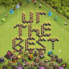 TH9 Funny Troll Base Plan with Link, Copy Town Hall 9 Art Design 2024, #20