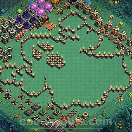 TH9 Funny Troll Base Plan with Link, Copy Town Hall 9 Art Design 2023, #24
