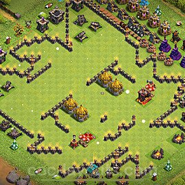 TH9 Funny Troll Base Plan with Link, Copy Town Hall 9 Art Design 2023, #29