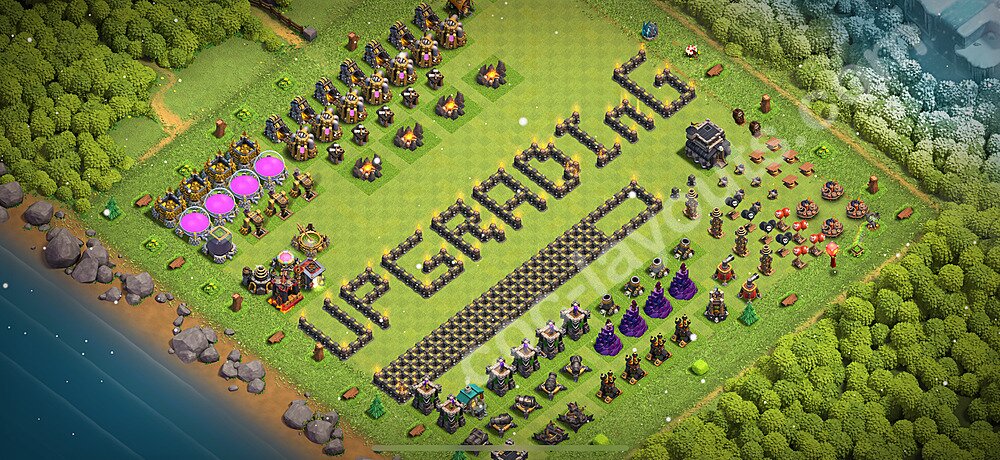 Municipio livello 9 Troll Funny Base + Link - Miglior Art Disposizione Villaggio COC 2025 TH9 - #28