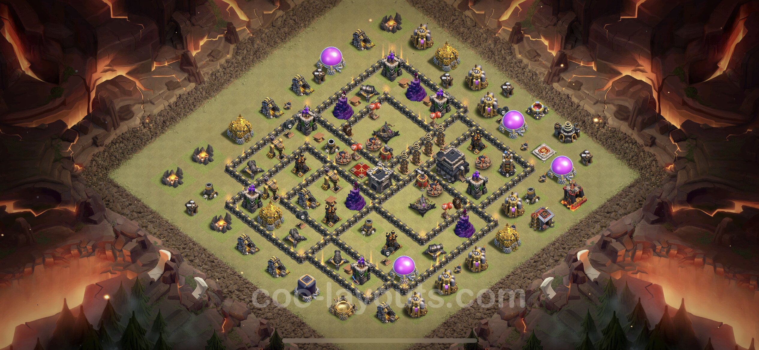 Best War Base TH9 with Link, Anti Everything - Town Hall Level 9 CWL Base.....
