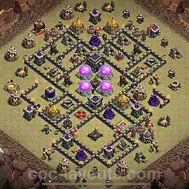 TH9 War Base Plan with Link, Anti 3 Stars, Anti Everything, Copy Town Hall 9 CWL Design 2023, #1