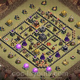 Die Anti 2 Sterne Clan War Base RH9 + Link 2023 - COC Rathaus Level 9 Kriegsbase (CK / CW) - #110