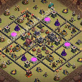 Municipio livello 9 Base di Guerra + Link, Anti tutto - Anti 2 Stelle Disposizione Villaggio COC 2026 TH9 - #129