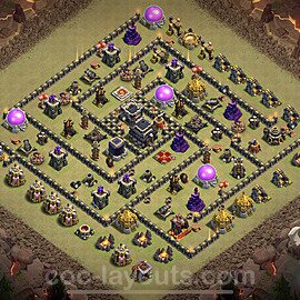 TH9 Max Levels CWL War Base Plan with Link, Anti Everything, Copy Town Hall 9 Design, #2