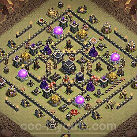 Die Maximal Clan War Base RH9 + Link, Anti Alles, Hybrid 2023 - COC Rathaus Level 9 Kriegsbase (CK / CW) - #26