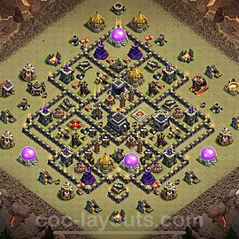 TH9 War Base Plan with Link, Anti Everything, Copy Town Hall 9 CWL Design 2023, #40