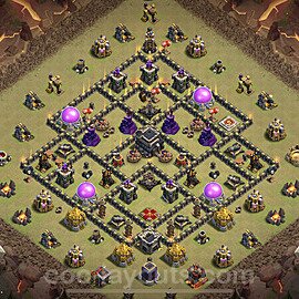 TH9 Max Levels CWL War Base Plan with Link, Anti Everything, Copy Town Hall 9 Design, #44