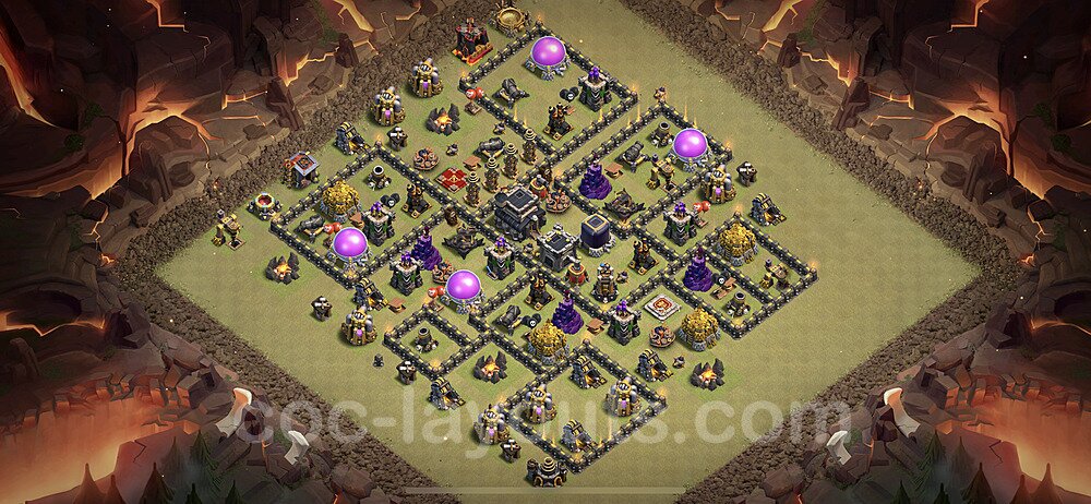 Die Clan War Base RH9 + Link, Anti Alles, Hybrid 2023 - COC Rathaus Level 9 Kriegsbase (CK / CW) - #12