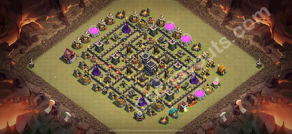 Die Maximal Clan War Base RH9 + Link, Anti Alles 2025 - COC Rathaus Level 9 Kriegsbase (CK / CW) - #124