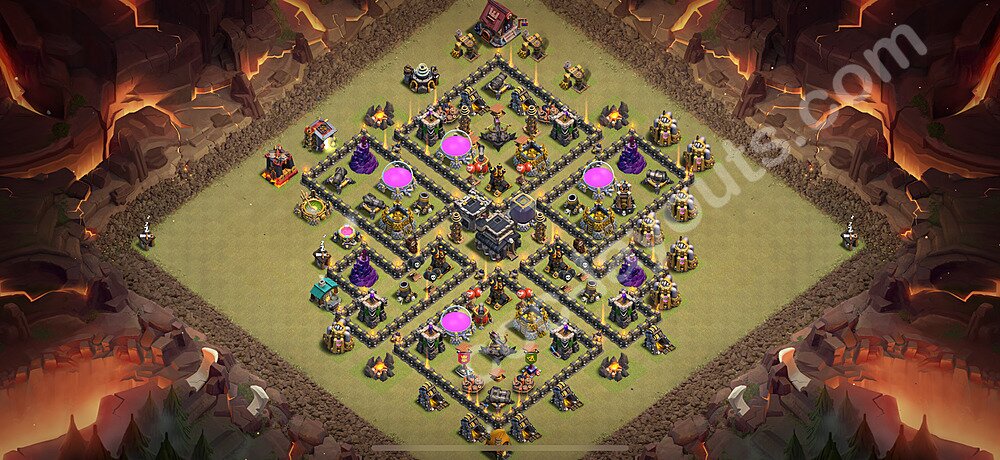 Военная База ТХ 9 2025 Анти 3 Звезды для Лиги Войны Кланов (КВ / ЛВК) Скопировать, Анти Все, #125