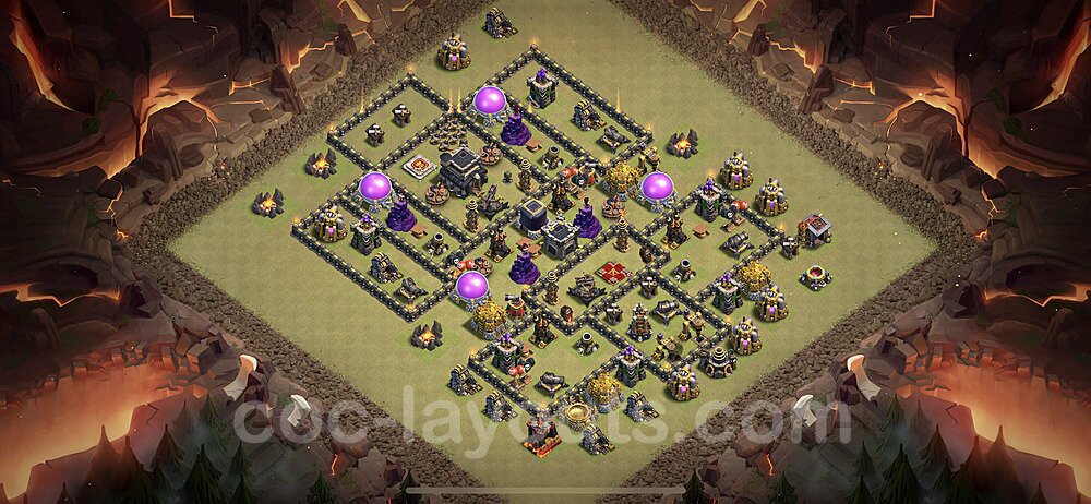 TH9 Max Levels CWL War Base Plan with Link, Anti Everything, Copy Town Hall 9 Design 2023, #23