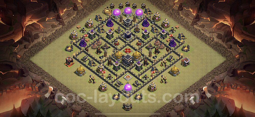 TH9 Max Levels CWL War Base Plan with Link, Anti Everything, Copy Town Hall 9 Design, #38