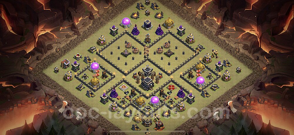 TH9 Anti 3 Stars War Base Plan with Link, Copy Town Hall 9 Design 2020, #4