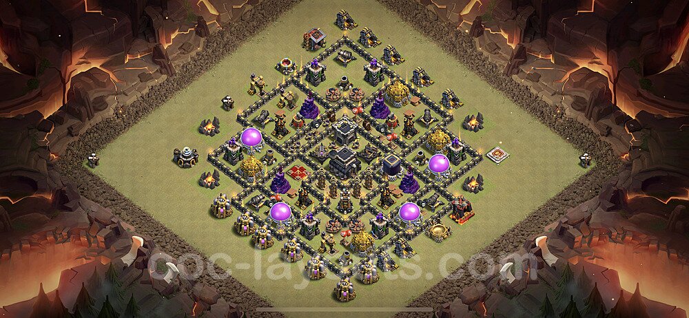 TH9 Anti 3 Stars War Base Plan with Link, Copy Town Hall 9 Design 2020, #6