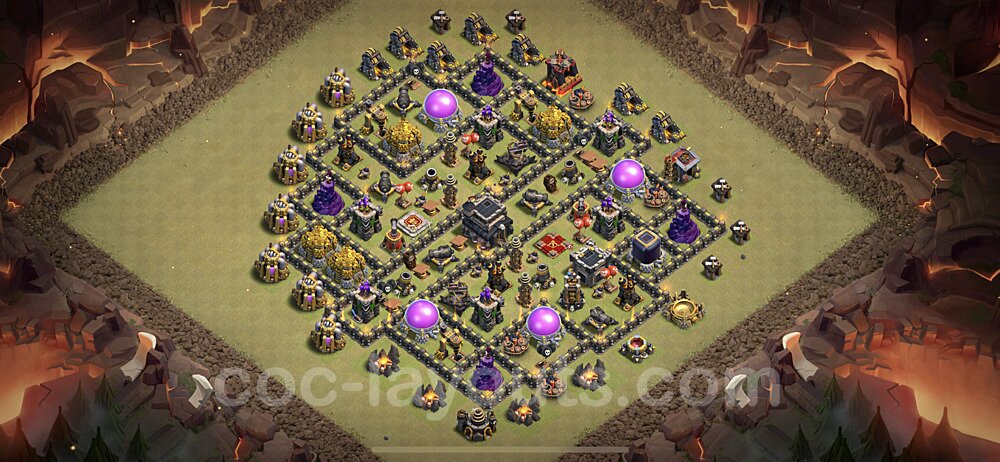 TH9 Max Levels CWL War Base Plan with Link, Anti Everything, Copy Town Hall 9 Design 2021, #82