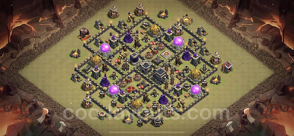 Die Clan War Base RH9 + Link, Hybrid 2023 - COC Rathaus Level 9 Kriegsbase (CK / CW) - #9
